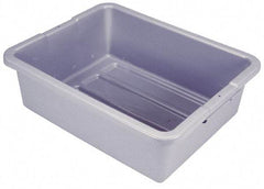 Rubbermaid - 7.1 Gal, Gray Polyethylene Tote Container - Nesting, 21-1/2" Long x 17.1" Wide x 7" High - Benchmark Tooling