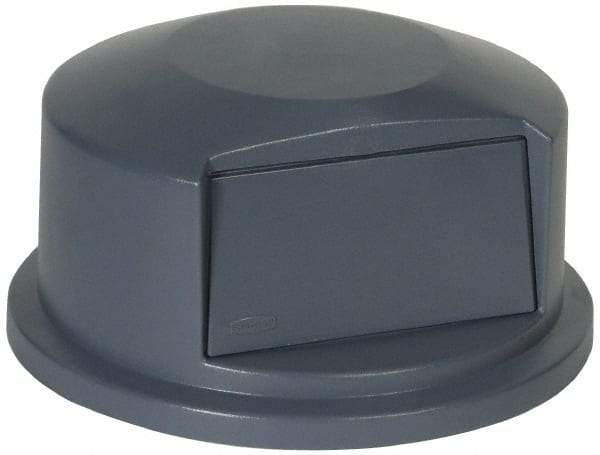 Rubbermaid - Round Lid for Use with 44 Gal Round Trash Cans - Gray, Polyethylene, For 2643 Brute Trash Cans - Benchmark Tooling