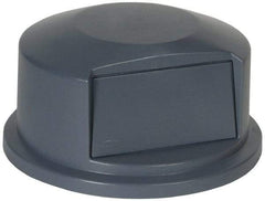 Rubbermaid - Round Lid for Use with 44 Gal Round Trash Cans - Gray, Polyethylene, For 2643 Brute Trash Cans - Benchmark Tooling