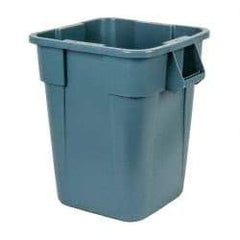 Rubbermaid - 40 Gal Gray Square Trash Can - Polyethylene, 28-3/4" High x 23-1/2" Long x 23-1/2" Wide - Benchmark Tooling