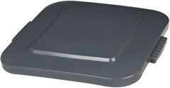 Rubbermaid - Square Lid for Use with 40 Gal Square Trash Cans - Gray, Polyethylene, For 3536 Brute Trash Cans - Benchmark Tooling