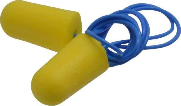 3M - Disposable, Corded, 32 dB Earplugs - Yellow, 200 Pairs - Benchmark Tooling