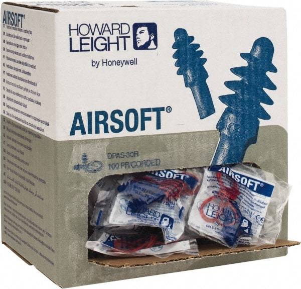 Howard Leight - Reusable, Corded, 27 dB, Flange Earplugs - Blue, 100 Pairs - Benchmark Tooling