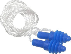 Howard Leight - Reusable, Corded, 27 dB, Flange Earplugs - Blue, 50 Pairs - Benchmark Tooling