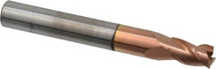 Accupro - 7/32", 3/8" LOC, 1/4" Shank Diam, 2" OAL, 3 Flute, Solid Carbide Square End Mill - Single End, TiCN Finish, Spiral Flute, 40° Helix, Centercutting, Right Hand Cut, Right Hand Flute - Benchmark Tooling
