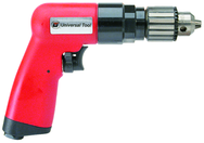 #UT8895R - 3/8" Reversing - Air Powered Drill - Handle Exhaust - Benchmark Tooling