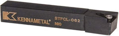 Kennametal - STFC, Left Hand Cut, 0° Lead Angle, 3/8" Shank Height x 3/8" Shank Width, Neutral Rake Indexable Turning Toolholder - 2-1/2" OAL, TC..21.5. Insert Compatibility, Series Screw-On - Benchmark Tooling