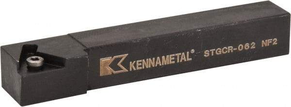 Kennametal - STGC, Right Hand Cut, 0° Lead Angle, 3/8" Shank Height x 3/8" Shank Width, Neutral Rake Indexable Turning Toolholder - 2-1/2" OAL, TC..21.5. Insert Compatibility, Series Screw-On - Benchmark Tooling