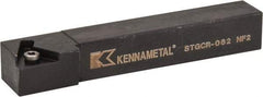 Kennametal - STGC, Right Hand Cut, 0° Lead Angle, 3/8" Shank Height x 3/8" Shank Width, Neutral Rake Indexable Turning Toolholder - 2-1/2" OAL, TC..21.5. Insert Compatibility, Series Screw-On - Benchmark Tooling