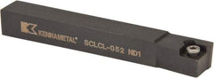 Kennametal - SCLC, Left Hand Cut, 5° Lead Angle, 5/16" Shank Height x 5/16" Shank Width, Neutral Rake Indexable Turning Toolholder - 2-1/2" OAL, CC..21.5. Insert Compatibility, Series Screw-On - Benchmark Tooling