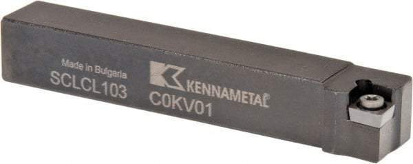 Kennametal - SCLC, Left Hand Cut, 5° Lead Angle, 5/8" Shank Height x 5/8" Shank Width, Neutral Rake Indexable Turning Toolholder - 4" OAL, CC..32.5. Insert Compatibility, Series Screw-On - Benchmark Tooling