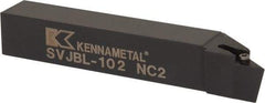 Kennametal - SVJB, Left Hand Cut, 3° Lead Angle, 5/8" Shank Height x 5/8" Shank Width, Neutral Rake Indexable Turning Toolholder - 4" OAL, VB..22. Insert Compatibility, Series Screw-On - Benchmark Tooling