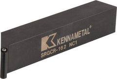 Kennametal - SRGC, Right Hand Cut, 1" Shank Height x 1" Shank Width, Neutral Rake Indexable Turning Toolholder - 6" OAL, RC..21.5. Insert Compatibility, Series Screw-On - Benchmark Tooling