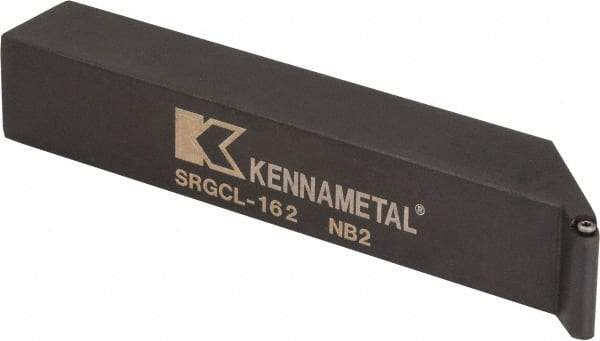 Kennametal - SRGC, Left Hand Cut, 1" Shank Height x 1" Shank Width, Neutral Rake Indexable Turning Toolholder - 6" OAL, RC..21.5. Insert Compatibility, Series Screw-On - Benchmark Tooling