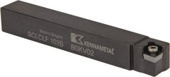 Kennametal - SCLC, Left Hand Cut, 5° Lead Angle, 5/8" Shank Height x 5/8" Shank Width, Neutral Rake Indexable Turning Toolholder - 4-1/2" OAL, CC..32.5. Insert Compatibility, Series Screw-On - Benchmark Tooling