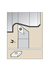 Kennametal - SDAC, Right Hand Cut, 0° Lead Angle, 5/8" Shank Height x 5/8" Shank Width, Neutral Rake Indexable Turning Toolholder - 4-1/2" OAL, DC..32.5. Insert Compatibility, Series Screw-On - Benchmark Tooling