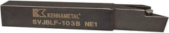 Kennametal - SVJB, Left Hand Cut, 3° Lead Angle, 5/8" Shank Height x 5/8" Shank Width, Neutral Rake Indexable Turning Toolholder - 4-1/2" OAL, VB..33. Insert Compatibility, Series Screw-On - Benchmark Tooling