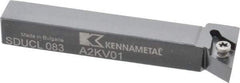 Kennametal - SDUC, Left Hand Cut, 3° Lead Angle, 1/2" Shank Height x 1/2" Shank Width, Neutral Rake Indexable Turning Toolholder - 3-1/2" OAL, DC..32.5. Insert Compatibility, Series Screw-On - Benchmark Tooling