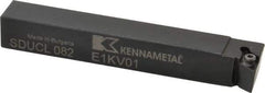 Kennametal - SDUC, Left Hand Cut, 3° Lead Angle, 1/2" Shank Height x 1/2" Shank Width, Neutral Rake Indexable Turning Toolholder - 3-1/2" OAL, DC..21.5. Insert Compatibility, Series Screw-On - Benchmark Tooling