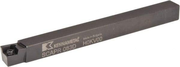 Kennametal - SCAP, Right Hand Cut, 0° Lead Angle, 1/2" Shank Height x 1/2" Shank Width, Positive Rake Indexable Turning Toolholder - 6" OAL, CP..32.5. Insert Compatibility, Series Screw-On - Benchmark Tooling