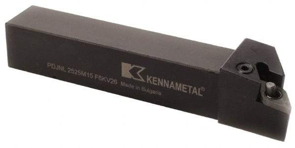 Kennametal - PDJN, Right Hand Cut, 3° Lead Angle, 25mm Shank Height x 25mm Shank Width, Negative Rake Indexable Turning Toolholder - 150mm OAL, DN..1506.. Insert Compatibility, Series Kenlever - Benchmark Tooling