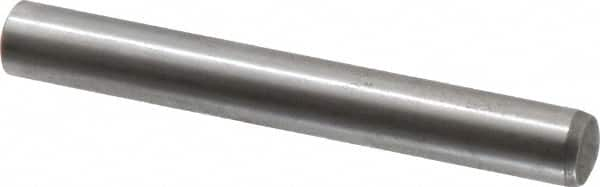 Value Collection - 10mm Diam x 80mm Pin Length Alloy Steel Standard Dowel Pin - C 58-62 Hardness, 37,100 Lb Breaking Strength, 1 Rounded End - Benchmark Tooling