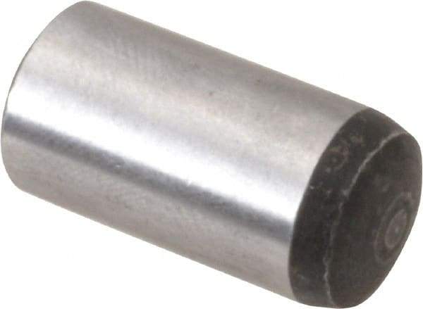 Value Collection - 12mm Diam x 25mm Pin Length Alloy Steel Standard Dowel Pin - C 58-62 Hardness, 53,400 Lb Breaking Strength, 1 Rounded End - Benchmark Tooling