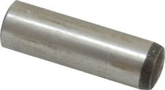 Value Collection - 12mm Diam x 40mm Pin Length Alloy Steel Standard Dowel Pin - C 58-62 Hardness, 53,400 Lb Breaking Strength, 1 Rounded End - Benchmark Tooling