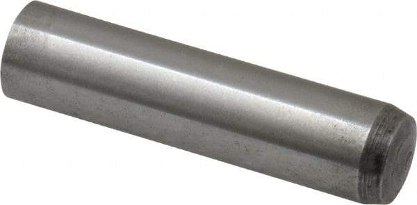 Value Collection - 12mm Diam x 50mm Pin Length Alloy Steel Standard Dowel Pin - C 58-62 Hardness, 53,400 Lb Breaking Strength, 1 Rounded End - Benchmark Tooling