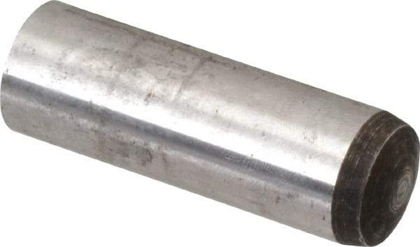 Value Collection - 16mm Diam x 50mm Pin Length Alloy Steel Standard Dowel Pin - C 58-62 Hardness, 94,900 Lb Breaking Strength, 1 Rounded End - Benchmark Tooling