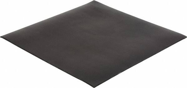Made in USA - 12" Long, 12" Wide, 1/8" Thick, Neoprene Rubber Foam Sheet - 45 to 55 Durometer, Black, -40 to 225°F, 2,500 psi Tensile Strength, Plain Backing, Stock Length - Benchmark Tooling