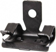 Thomas & Betts - 1/4" Max Flange Thickness, 1/4" Rod Hammer-On Flange Clip - 100 Lb Capacity, Spring Steel - Benchmark Tooling