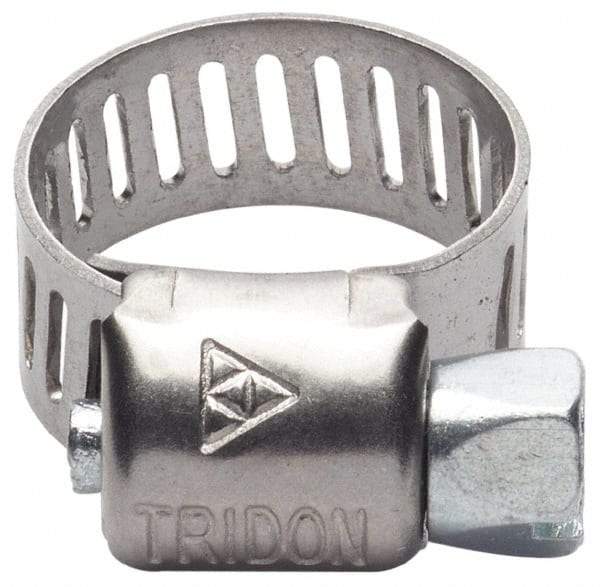 IDEAL TRIDON - SAE Size 248, 1-3/4 to 16" Diam, Stainless Steel Worm Drive Clamp - 1/2" Wide, Material Grade 201, Series 611 - Benchmark Tooling