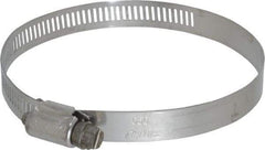 IDEAL TRIDON - SAE Size 56, 3-1/16 to 4" Diam, Stainless Steel Worm Drive Clamp - 1/2" Wide, Material Grade 201/305, Series 620 - Benchmark Tooling