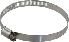 IDEAL TRIDON - SAE Size 64, 2-1/2 to 4-1/2" Diam, Stainless Steel Worm Drive Clamp - 1/2" Wide, Material Grade 201/305, Series 620 - Benchmark Tooling