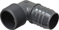 Value Collection - 1-1/2" Barb, 1-1/2 MIPT, Multiple Barbed Tube Elbow - PVC, Male - Benchmark Tooling