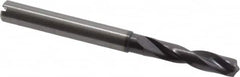 Guhring - 5.3mm 140° Spiral Flute Solid Carbide Screw Machine Drill Bit - FIREX Finish, Right Hand Cut, 28mm Flute Length, 66mm OAL, SU Point, Straight Shank, Through Coolant - Benchmark Tooling