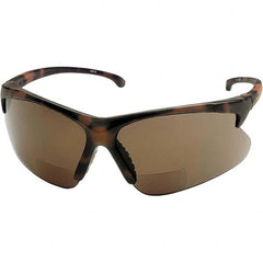 KleenGuard - +1.5, Brown Lenses, Scratch Resistant, Framed Magnifying Safety Glasses - Benchmark Tooling