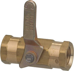 Specialty Mfr - 3/8" Pipe, Brass Standard Ball Valve - Inline - Two Way Flow, FNPT x FNPT Ends, Lever Handle, 500 WOG - Benchmark Tooling