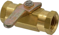 Specialty Mfr - 1/4" Pipe, Brass Standard Ball Valve - Inline - Two Way Flow, FNPT x FNPT Ends, Lever Handle, 500 WOG - Benchmark Tooling