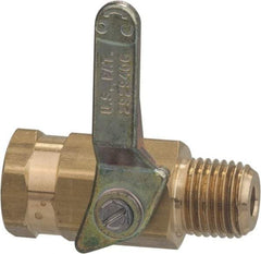 Specialty Mfr - 3/8" Pipe, Brass Standard Ball Valve - Inline - Two Way Flow, MNPT x FNPT Ends, Lever Handle, 500 WOG - Benchmark Tooling