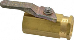 Specialty Mfr - 1/4" Pipe, Brass Standard Ball Valve - Inline - One Way Flow, FNPT x FNPT Ends, Lever Handle, 500 WOG - Benchmark Tooling
