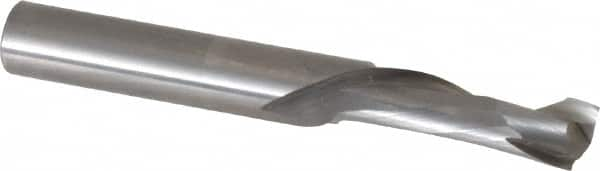 Onsrud - 3/8" Cutting Diam x 1-1/8" Length of Cut, 1 Flute, Compression Spiral Router Bit - Uncoated, Right Hand Cut, Solid Carbide, 3" OAL x 3/8" Shank Diam, Single Edge, 30° Helix Angle - Benchmark Tooling