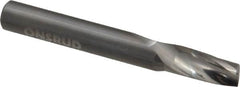 Onsrud - 3/8" Cutting Diam x 3/4" Length of Cut, 1 Flute, Upcut Spiral Router Bit - Uncoated, Right Hand Cut, Solid Carbide, 3" OAL x 3/8" Shank Diam, Single Edge, 21° Helix Angle - Benchmark Tooling