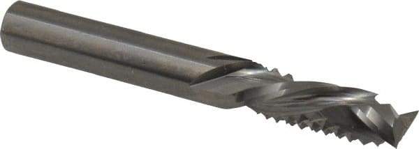 Onsrud - 1/4" Cut Diam, 1/4" Shank Diam, Cylinder Head Double Cut Burr - Carbide, Flat End, 3/4" LOC, 2" OAL - Benchmark Tooling