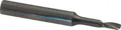 Onsrud - 1/8" Cutting Diam x 1/4" Length of Cut, 1 Flute, Upcut Spiral Router Bit - Uncoated, Right Hand Cut, Solid Carbide, 2" OAL x 1/4" Shank Diam, Single Edge, 21° Helix Angle - Benchmark Tooling