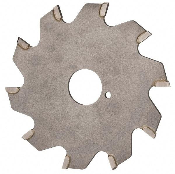 Onsrud - 3" Diam x 0.095" Blade Thickness x 5/8" Arbor Hole Diam, 10 Tooth Slitting and Slotting Saw - Arbor Connection, Right Hand, Uncoated, Carbide-Tipped, 0° Rake - Benchmark Tooling