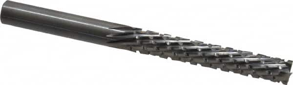 Onsrud - 1/4" Cut Diam, 1/4" Shank Diam, Cylinder Head Fluted Cut Burr - Carbide, Flat End, 1-1/2" LOC, 3" OAL - Benchmark Tooling