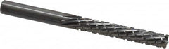 Onsrud - 1/4" Cut Diam, 1/4" Shank Diam, Cylinder Head Fluted Cut Burr - Carbide, Flat End, 1-1/2" LOC, 3" OAL - Benchmark Tooling