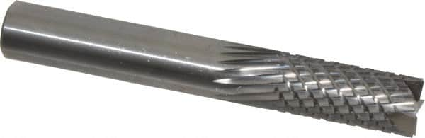 Onsrud - 1/2" Cut Diam, 1/2" Shank Diam, Cylinder Head Fluted Cut Burr - Carbide, Flat End, 1-1/8" LOC, 3-1/2" OAL - Benchmark Tooling